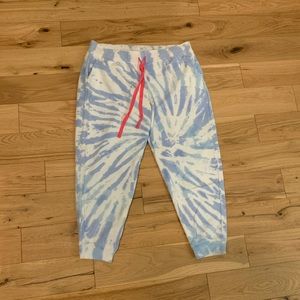 J. Crew Sweatpants. Blue and White Tie Dyed. Size XL.